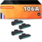 Pack de 4 Toners compatibles HP 106A noir