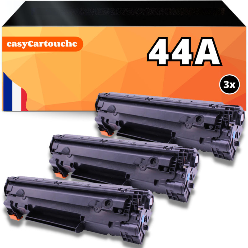 Pack de 3 Toners compatibles HP 44A noir