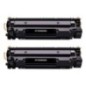 Pack toner compatible Canon 725 Noir Lot de 2