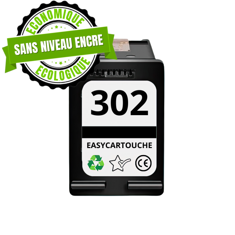 Cartouche compatible HP 302 BK noir - SANS NIVEAU ENCRE