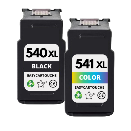 Pack 2 cartouches compatibles CANON PG-540XL/CL-541XL noir et couleur