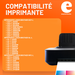 Pack de 4 Toners compatibles BROTHER TN-2320 noir