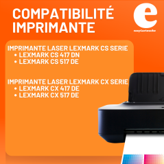 Lexmark toner CS317/CX317/CS417/CX417 cyan - Remplace 71B20C0