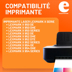 Toner compatible LEXMARK X950X2CG cyan