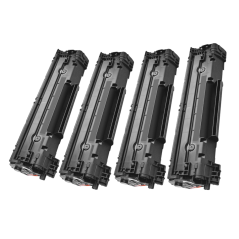 Pack de 4 Toners compatibles HP 36A noir