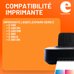 Toner compatible LEXMARK E360H11E noir