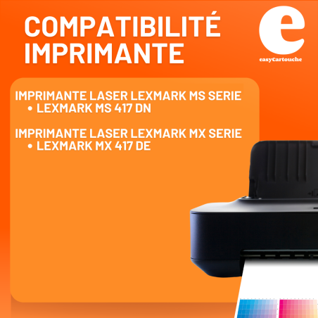 Toner compatible LEXMARK 51B2H00 noir