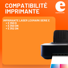 Toner compatible LEXMARK E352H21E noir