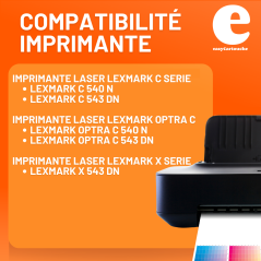 Toner compatible LEXMARK C540H1CG cyan