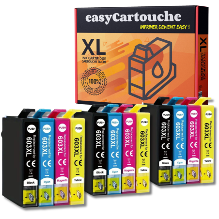 Pack 12 Cartouches Epson 603XL Compatibles | EasyCartouche