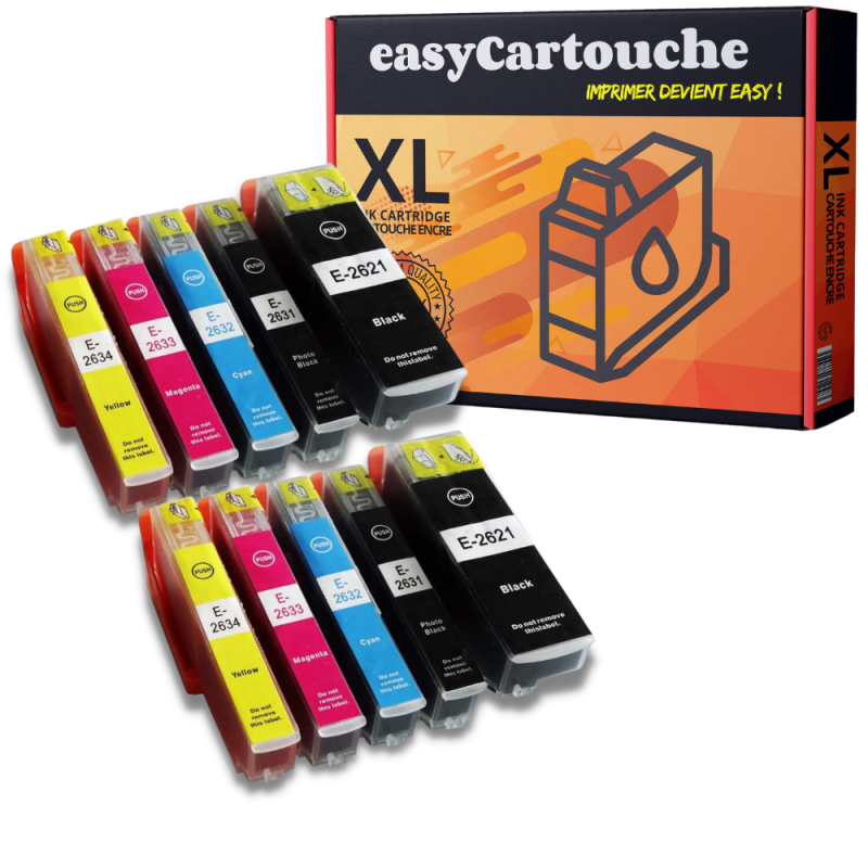 Pack 10 cartouches compatibles EPSON T26XL