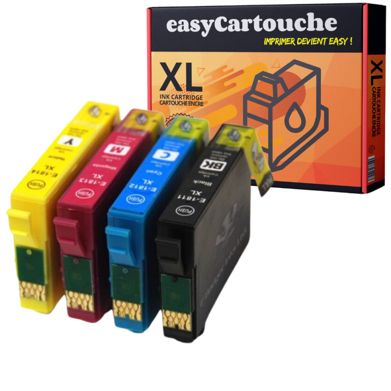 Pack 4 cartouches compatibles avec T18XL