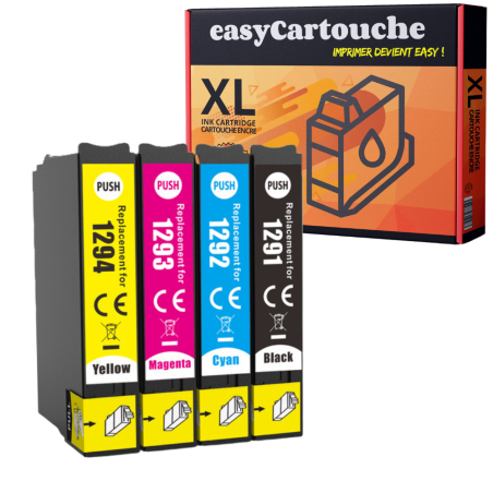 Pack 4 Cartouches compatibles EPSON T1295 XL