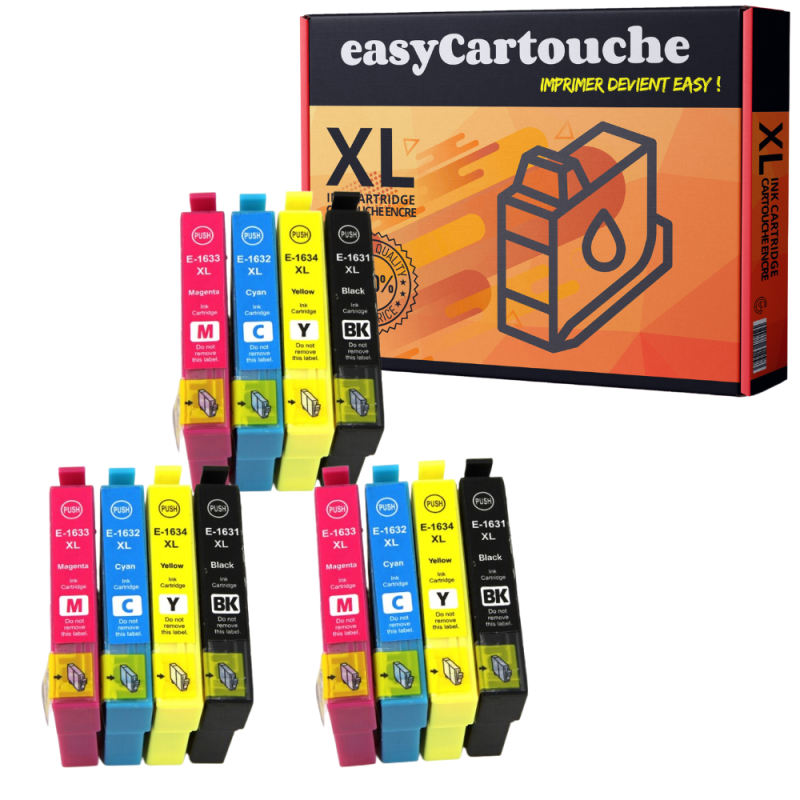 Pack 12 cartouches compatibles EPSON T16XL