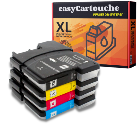 Pack 4 Cartouches BROTHER LC980 - Qualité d'impression - EasyCartouche