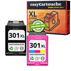 Pack 2 Cartouches HP 301XL Noir & Couleur | EasyCartouche