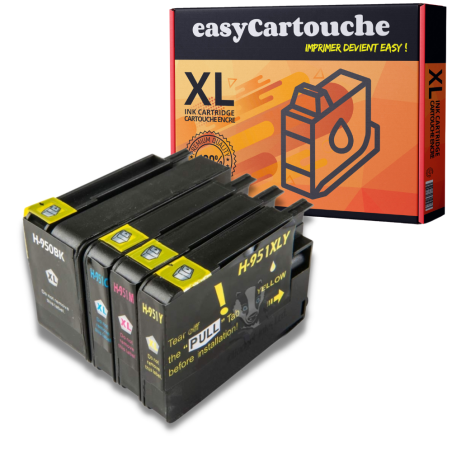 Pack 4 cartouches compatibles HP 950XL/951XL