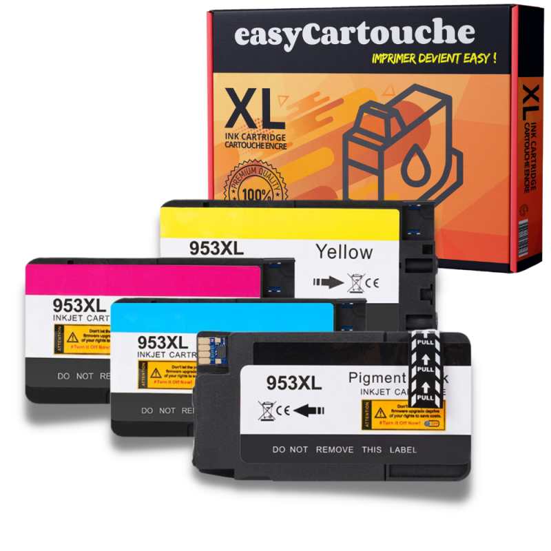 Pack 4 Cartouches compatible HP 953XL