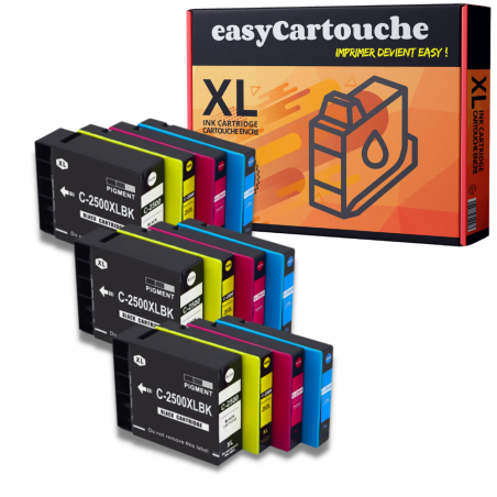 Pack 12 cartouches compatibles CANON PGI-2500XL