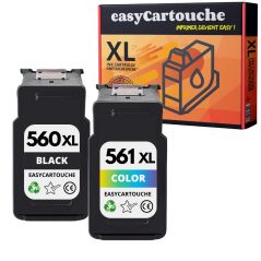 Pack 2 cartouches compatibles CANON PG-560XL/CL-561XL