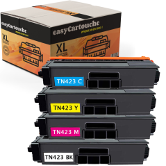 Pack 4 Toners Brother TN-423 Compatibles | EasyCartouche