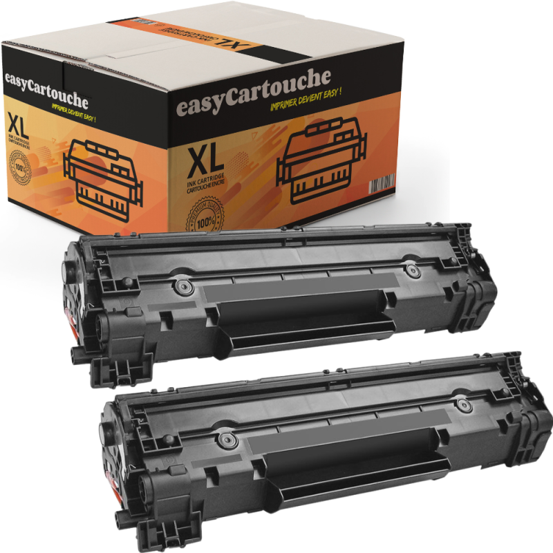 Pack de 2 Toners compatibles HP 35A noir