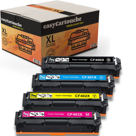 Pack de 4 toners compatible HP 201XL