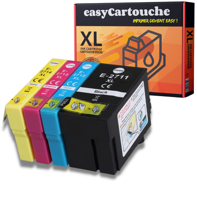 Pack compatible EPSON 27XL, 4 cartouches