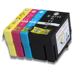 Pack de 4 cartouches compatibles Epson 27XL - Noir, Cyan, Magenta, Jau