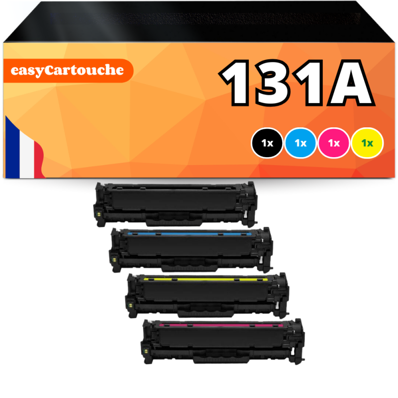 Pack de 4 toners compatible HP 131A (BK+C+M+Y)