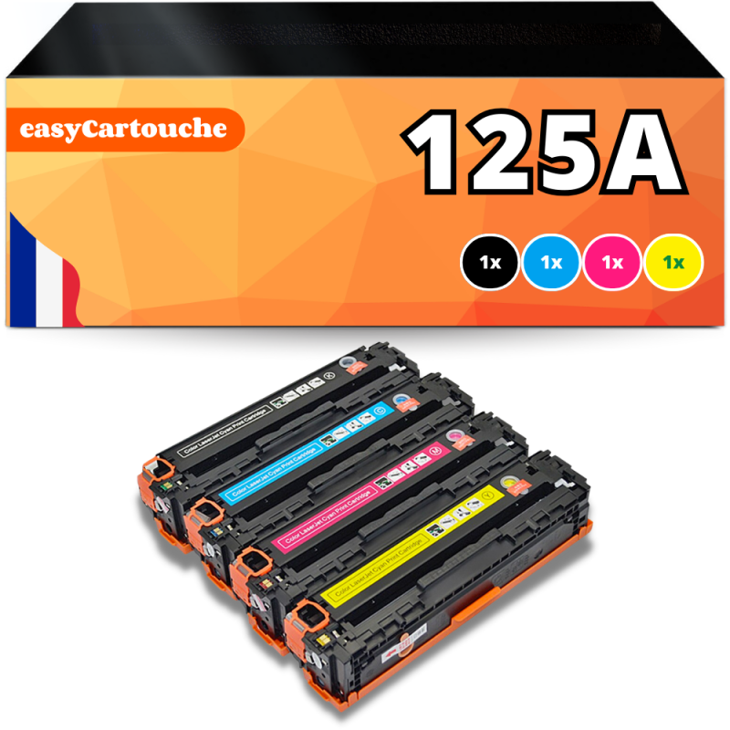 Pack de 4 toners compatible HP 125A (BK+C+M+Y)