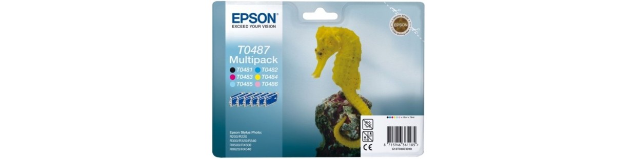 Cartouches d'encre compatibles Epson T048 Hippocampe | EasyCartouche