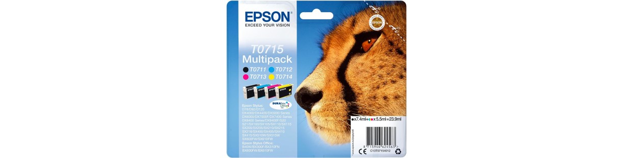 Cartouches d'encre compatibles EPSON T071 - Guépard | EasyCartouche