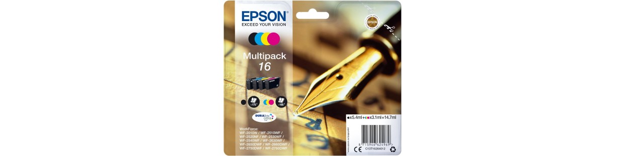 Cartouches d'encre compatibles EPSON 16 - Stylo Plume | EasyCartouche