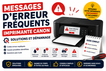 Messages d’erreur fréquents sur imprimante Canon : solutions et dépannage